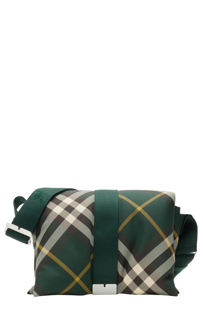 burberry Equestrian Knight Check Crossbody Bag in Ivy Cover