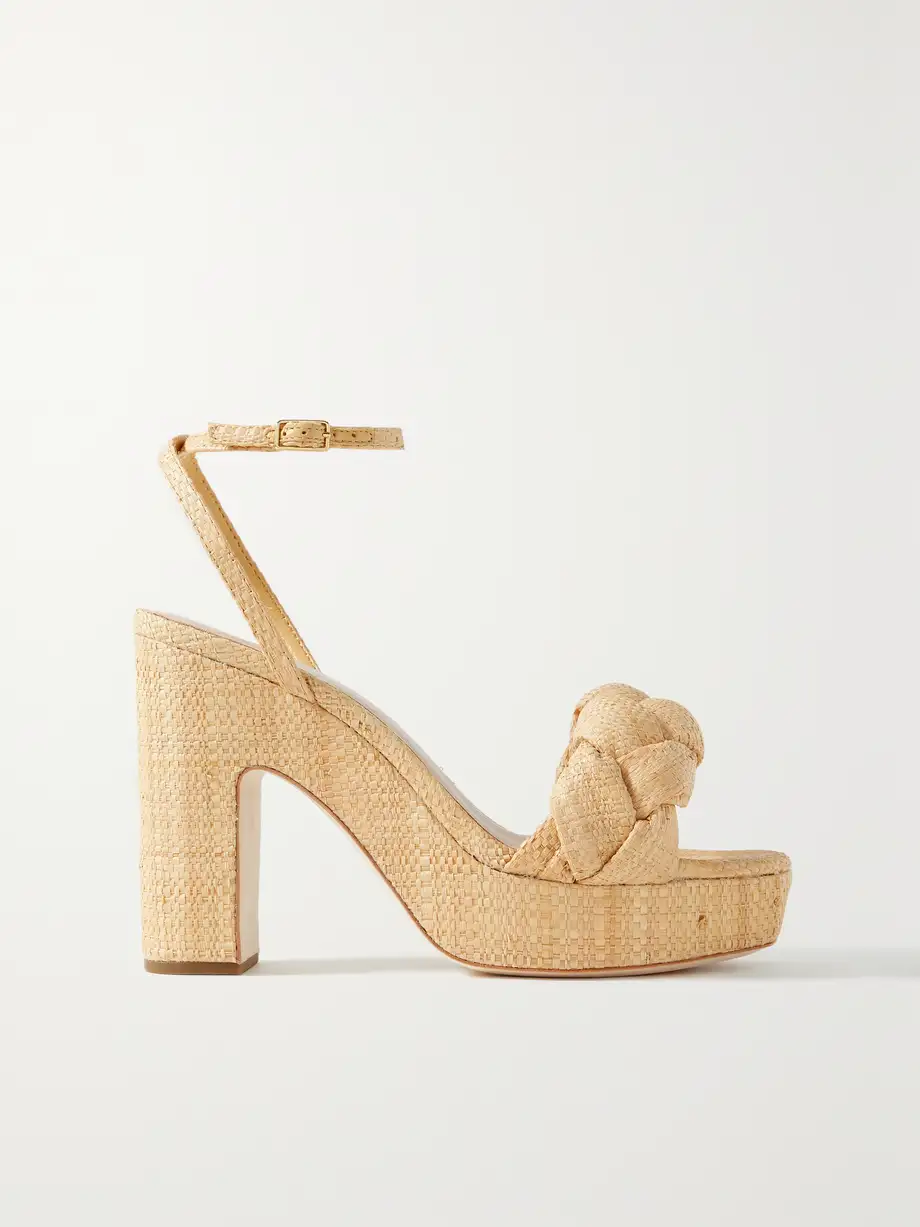 Loeffler Randall - Fae Braided Raffia Platform Sandals - Neutrals Cover