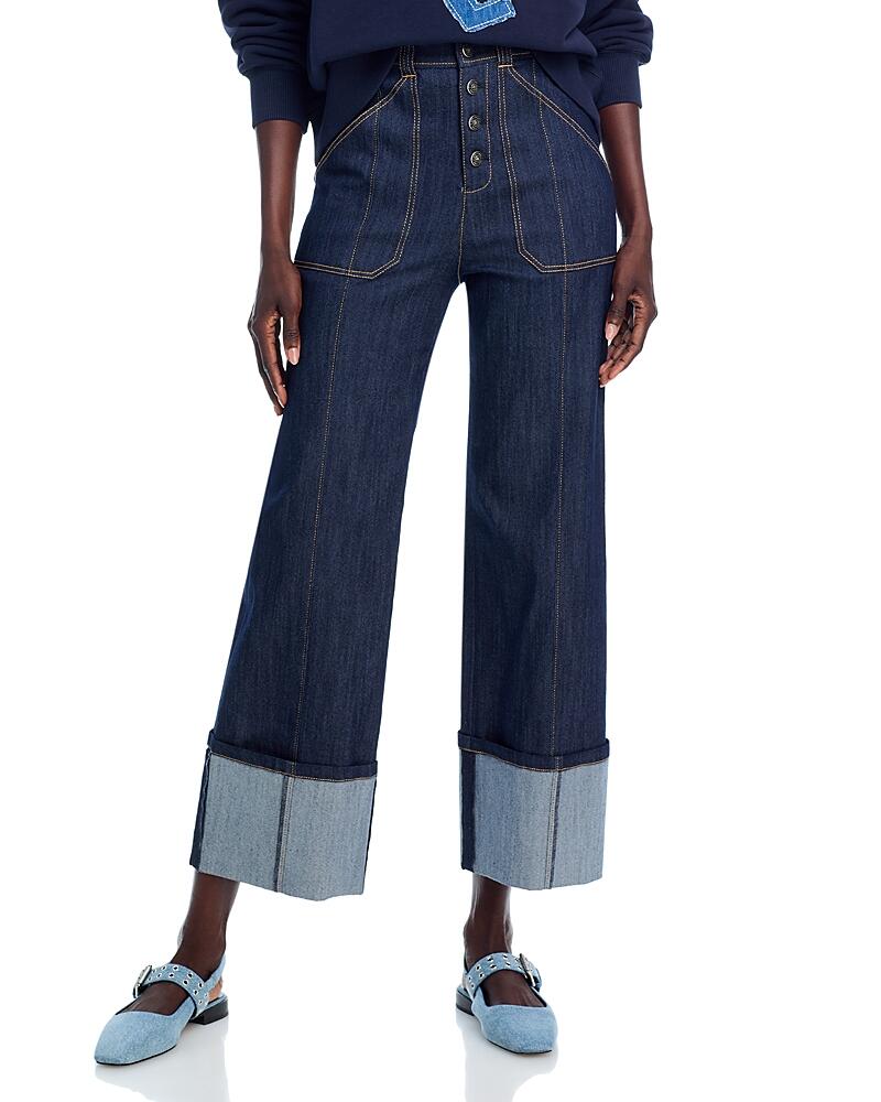 Cinq a Sept Benji High Rise Cuffed Jeans in Indigo Cover