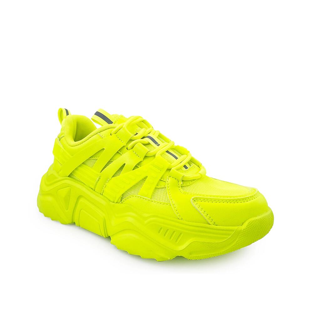 BERNESS Briella Platform Sneaker | Women's | Neon Yellow Cover