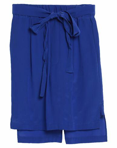 Jejia Woman Mini skirt Bright blue Silk Cover