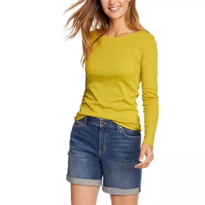 Eddie Bauer Women's Stine's Long-Sleeve Crew T-Shirt Cover