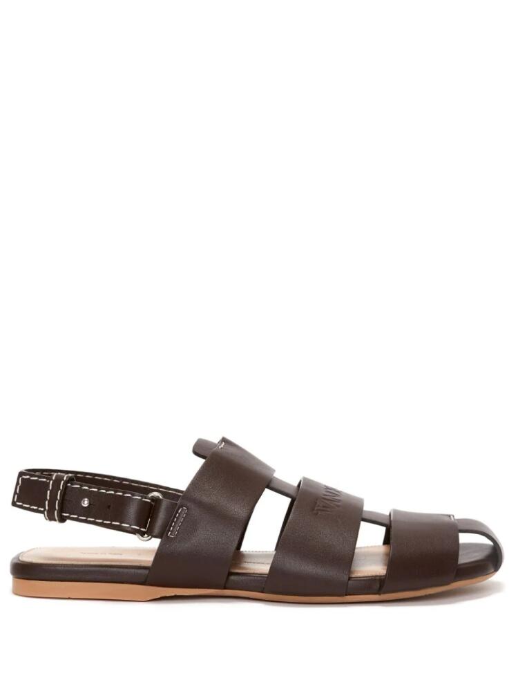 JW Anderson caged leather slingback sandals - Brown Cover