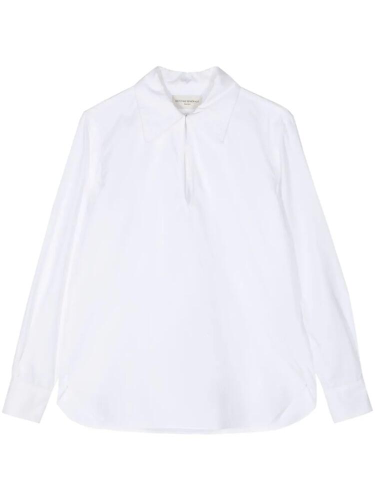 Officine Generale long-sleeve cotton blouse - White Cover