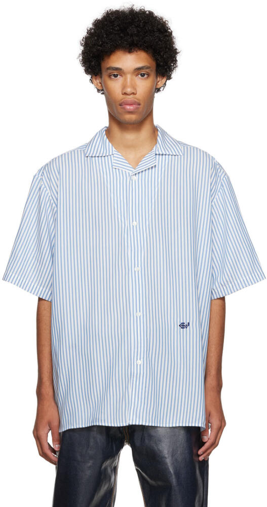 EYTYS SSENSE Exclusive Blue & White Alonzo Shirt Cover