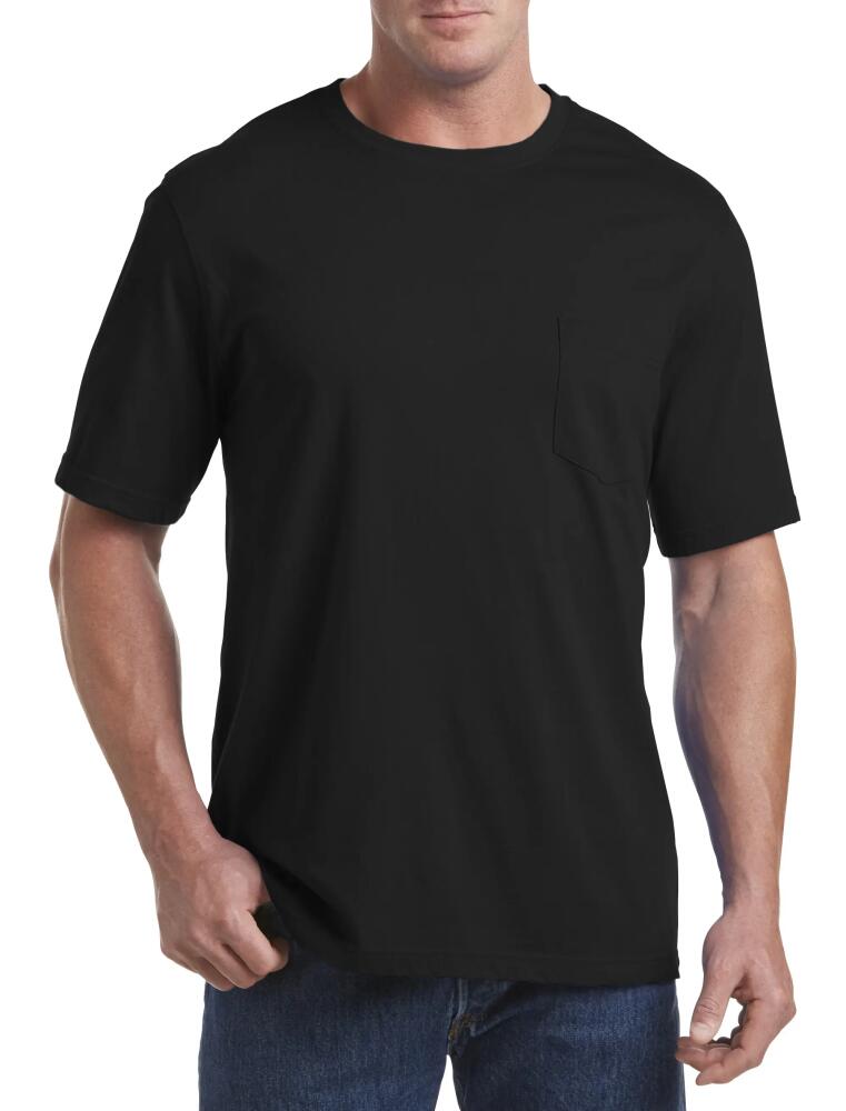 Harbor Bay by DXL Moisture-Wicking Pocket T-Shirt in Black Cover