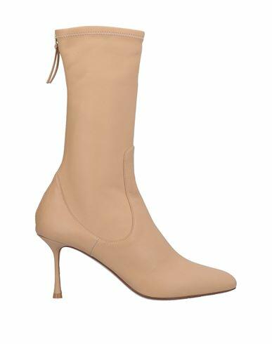 Francesco Russo Woman Ankle boots Sand Lambskin, Calfskin Cover