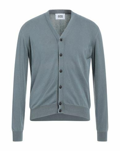 Alpha Studio Man Cardigan Grey Cotton Cover