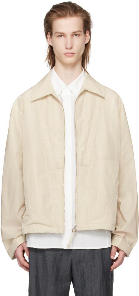 Solid Homme Beige Crinkled Jacket Cover