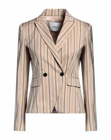 Dondup Woman Blazer Beige Cotton, Elastane Cover