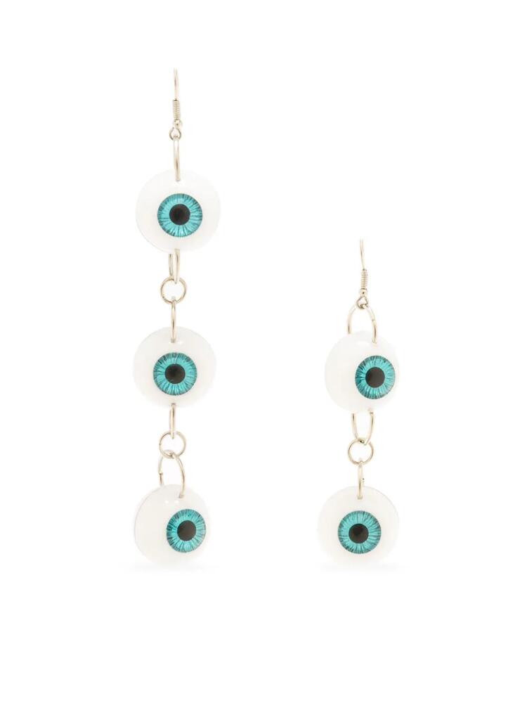 Amir Slama asymmetric drop earrings - White Cover