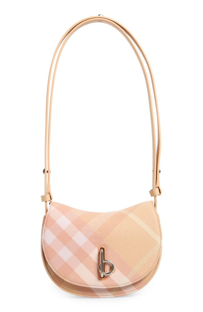 burberry Mini Rocking Horse Check Shoulder Bag in Peach Cover