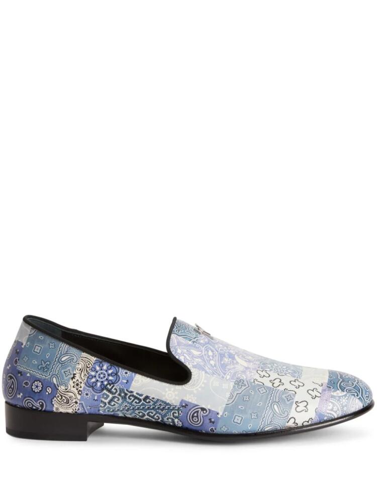 Giuseppe Zanotti Gipsy Lewis leather loafers - Blue Cover