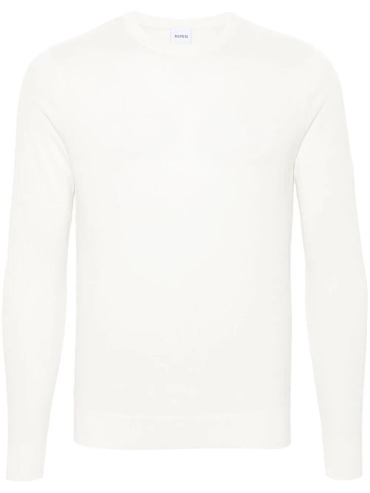 ASPESI crew-neck fine-knit jumper - Neutrals Cover