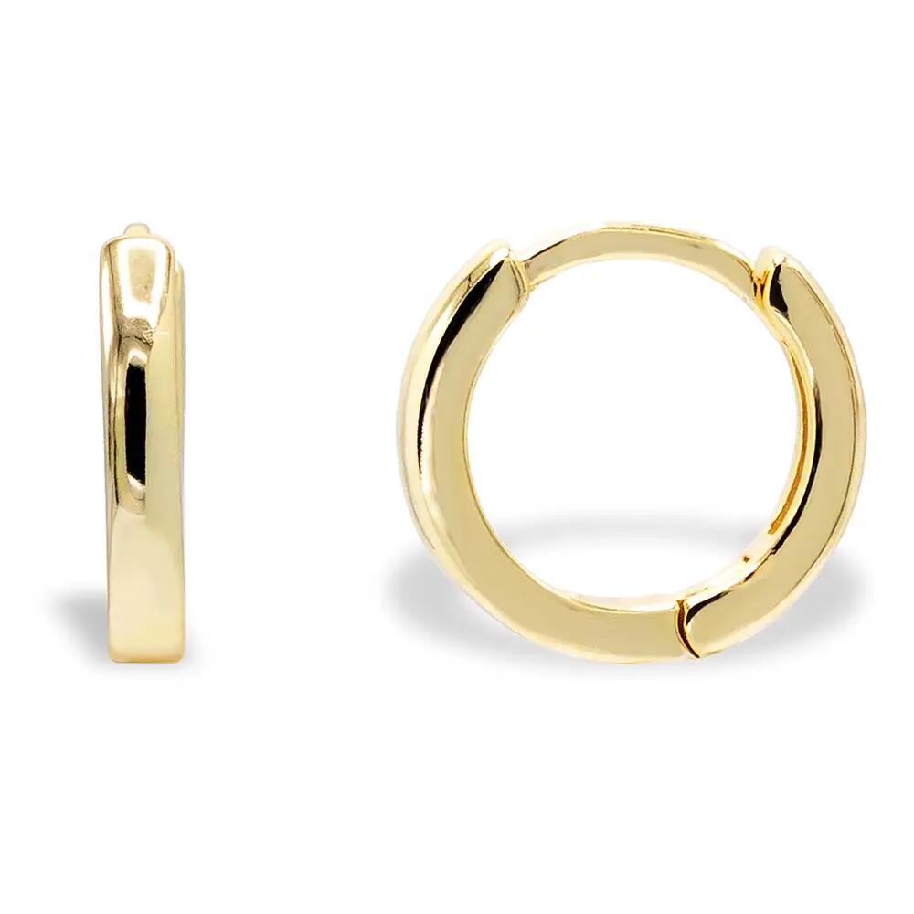 BY ADINA EDEN Eden Plain Ring Huggie Earring in Gold Cover