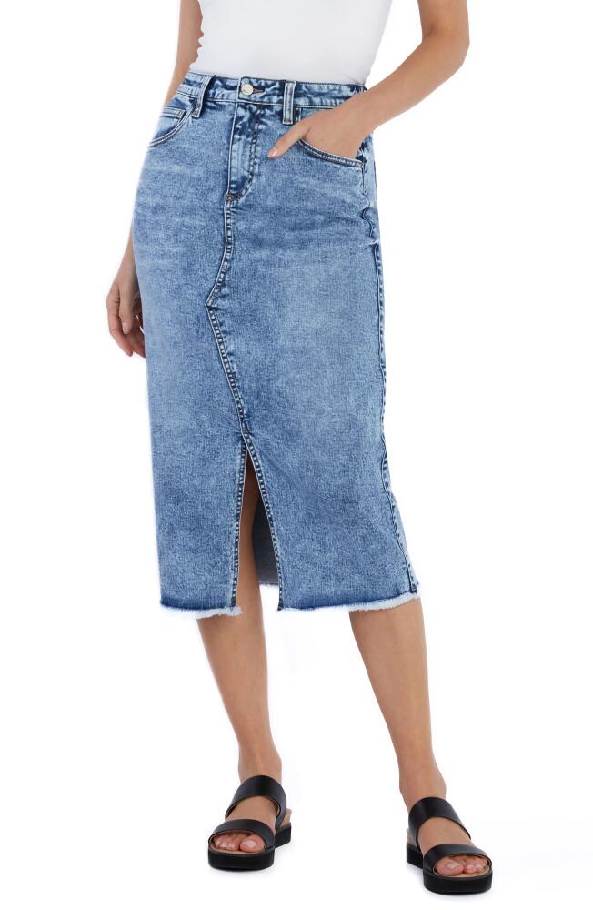 Wash Lab Denim Fresh Denim Midi Skirt in Fresh Blue Cover