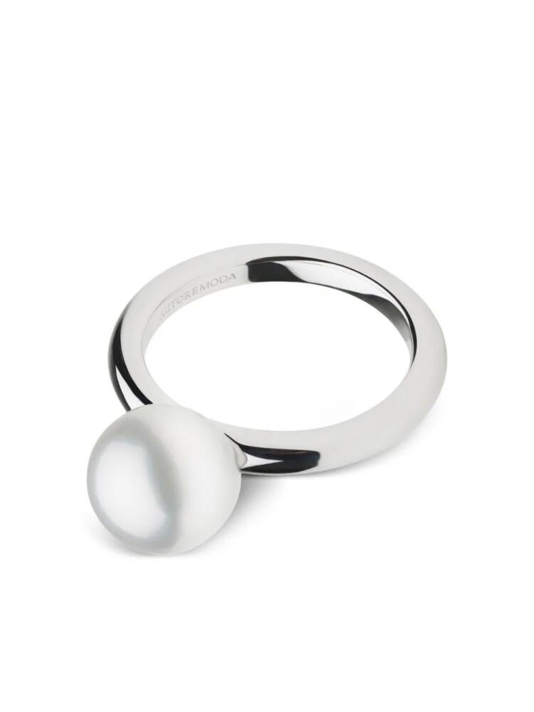 AUTORE MODA 10kt white gold Gigi pearl ring - Silver Cover