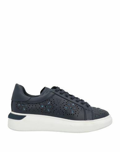 Baldinini Woman Sneakers Midnight blue Calfskin Cover