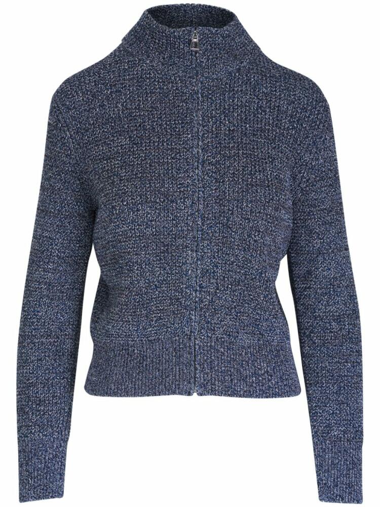 Akris roll-neck cotton cardigan - Blue Cover