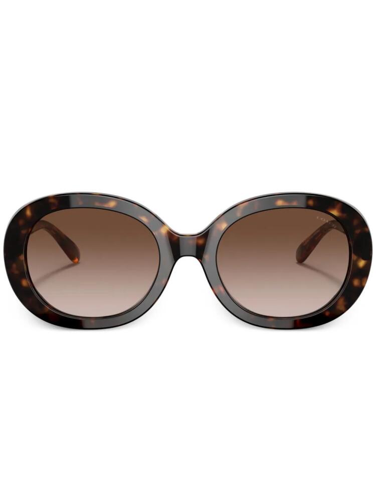 Coach HC8337U C7992 round-frame sunglasses - Brown Cover