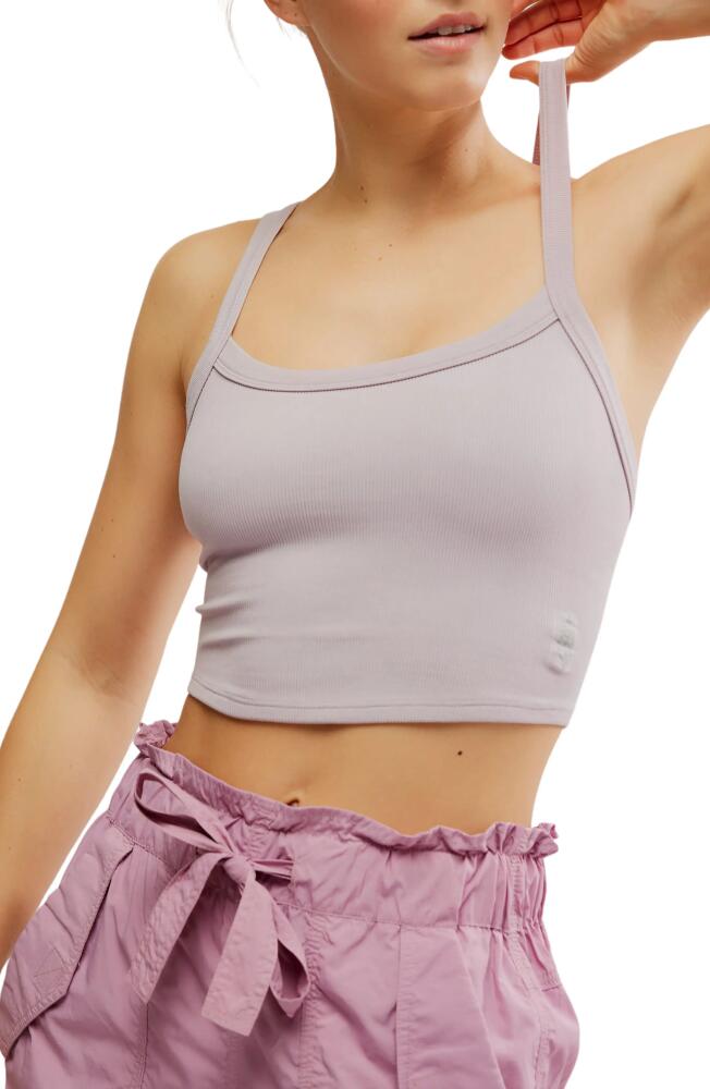 Free People FP Movement All Clear Rib Crop Camisole in Oyster Cover