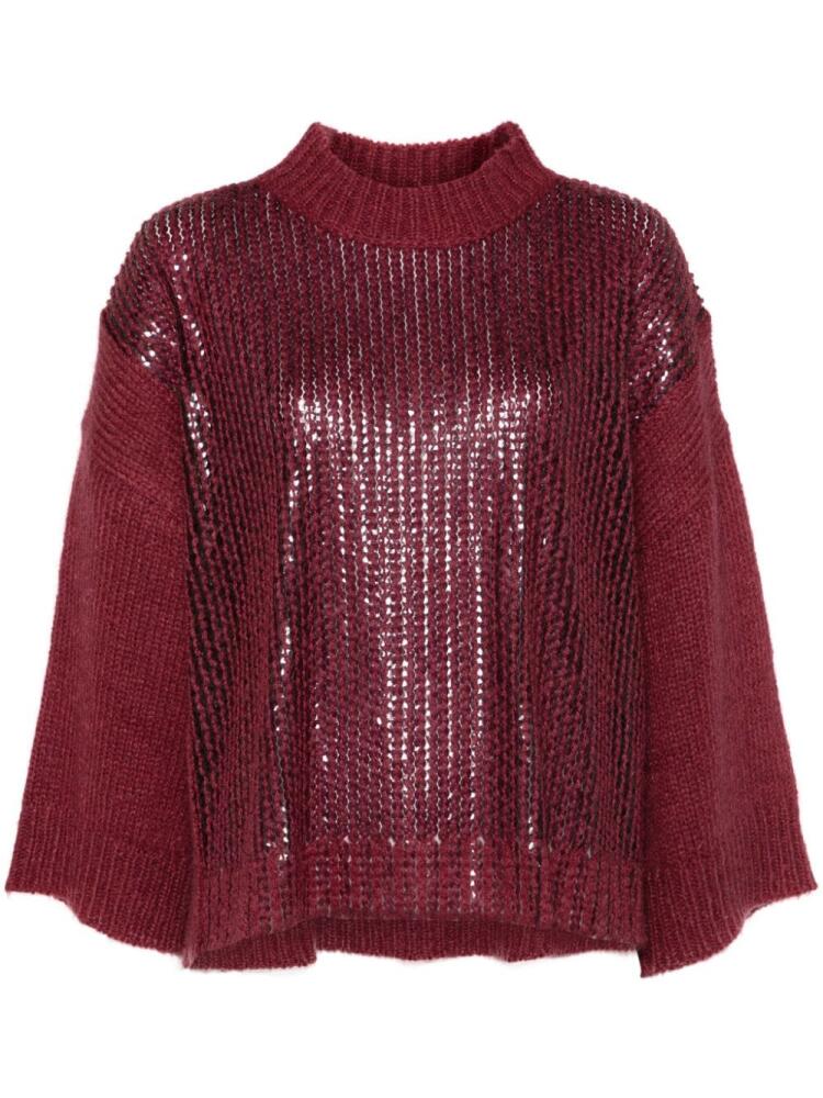 Aviù sequin-embellished sweater - Red Cover