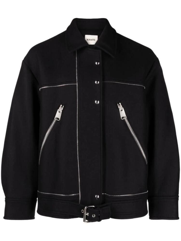 KHAITE The Herman wool-blend jacket - Black Cover