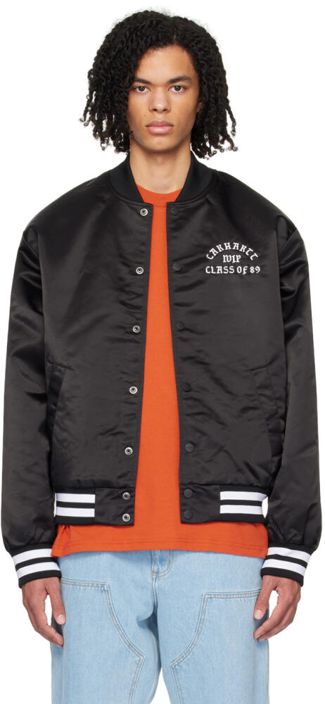 Carhartt Work In Progress Black 'Class of 89' Bomber Jacket Cover