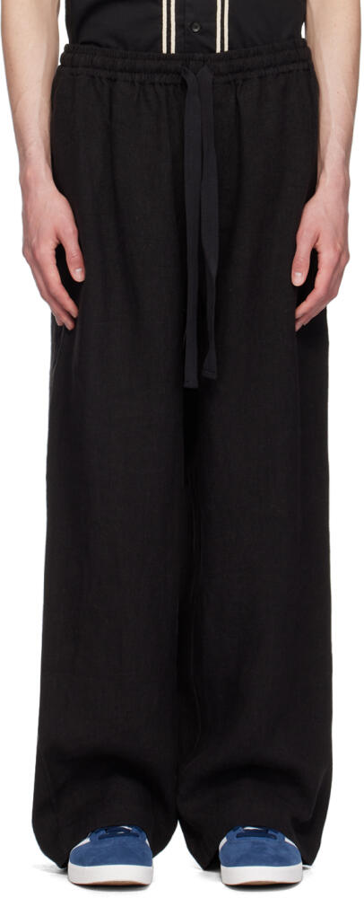 COMMAS Black Wide-Leg Linen Trousers Cover