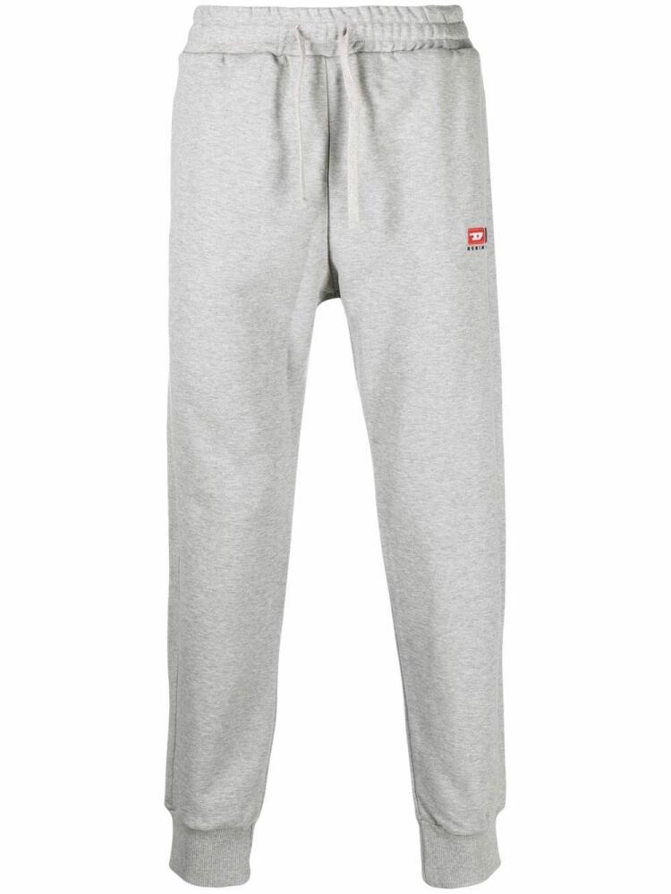 Diesel P-Tary-Div logo-embroidered track pants - Grey Cover