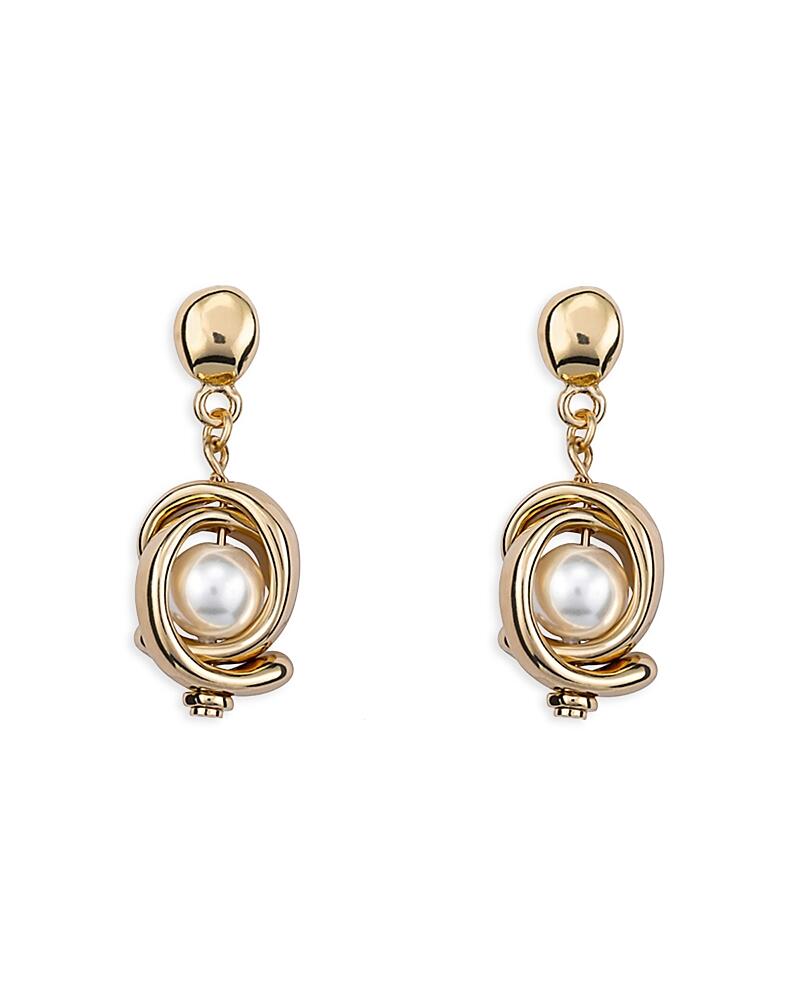 Uno de 50 Planets Mother of Pearl Drop Earrings in 18K Gold Plated Sterling Silver Cover