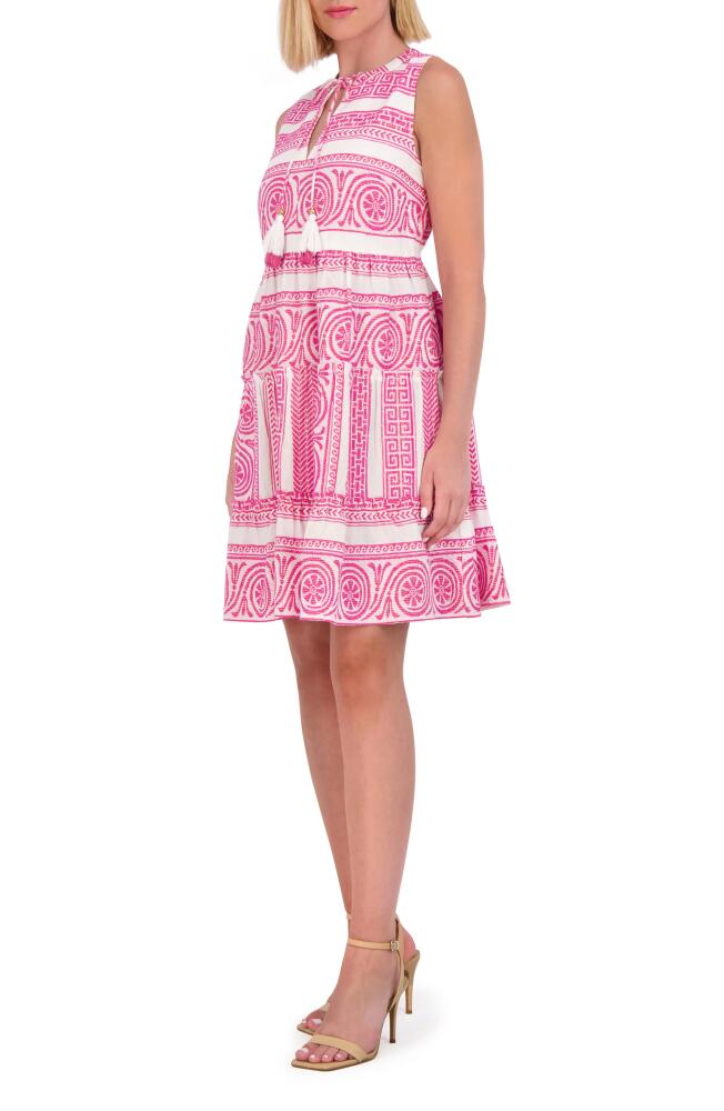 Vince Camuto Geometric Cotton Jacquard Dress in Pink Cover