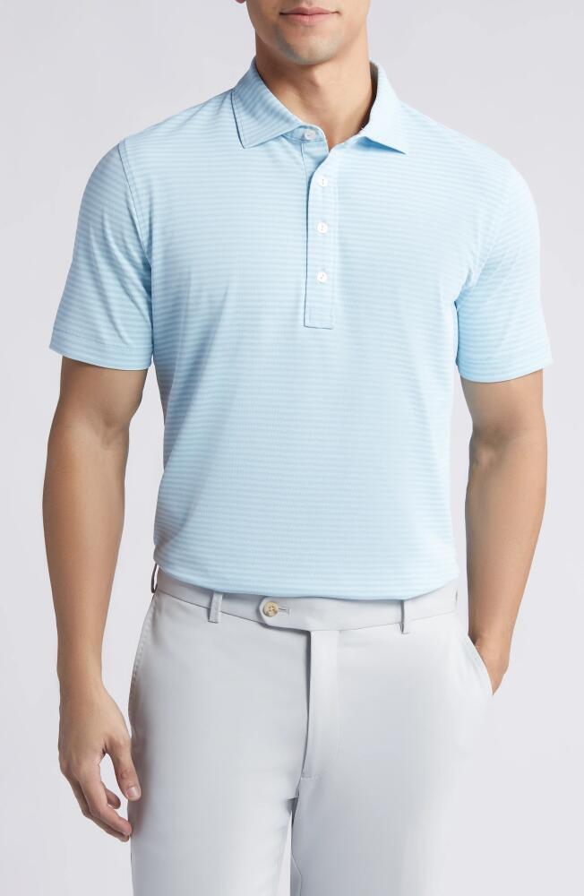 Peter Millar Crown Crafted Mood Mesh Performance Polo in Iced Aqua Cover