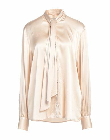 Antonelli Woman Shirt Beige Silk, Lycra Cover