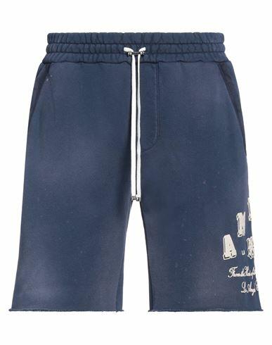 Amiri Man Shorts & Bermuda Shorts Navy blue Cotton Cover