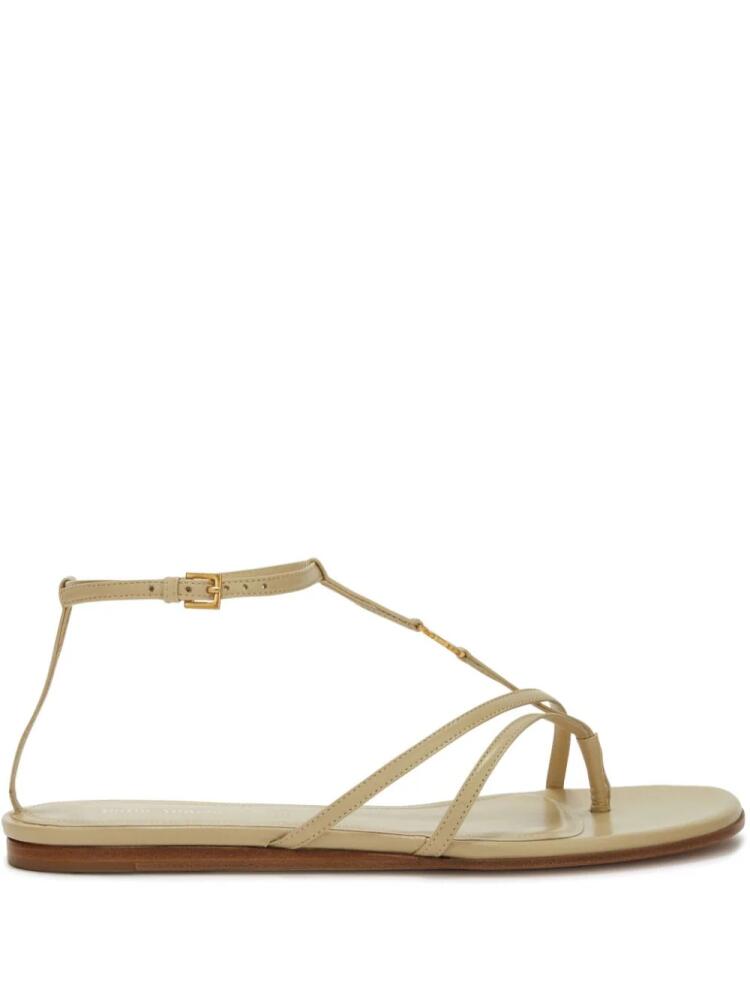 Palm Angels monogram-plaque strappy sandals - Neutrals Cover