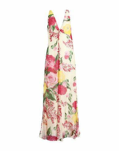 Blugirl Blumarine Woman Maxi dress Light yellow Silk, Viscose Cover