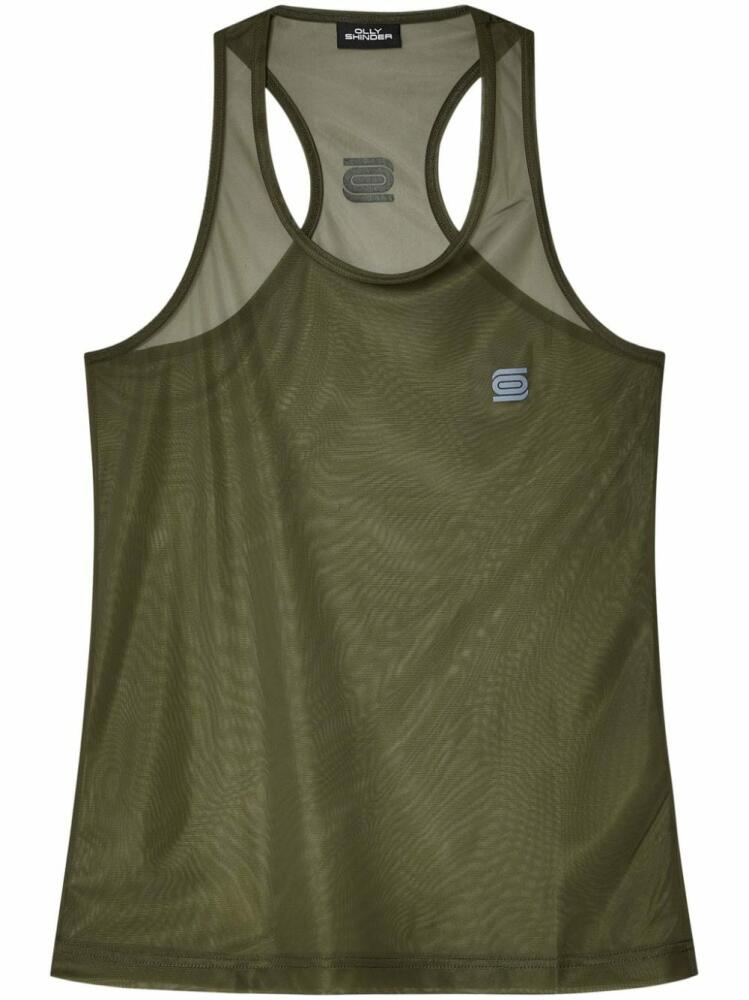 Olly Shinder sheer racerback vest top - Green Cover