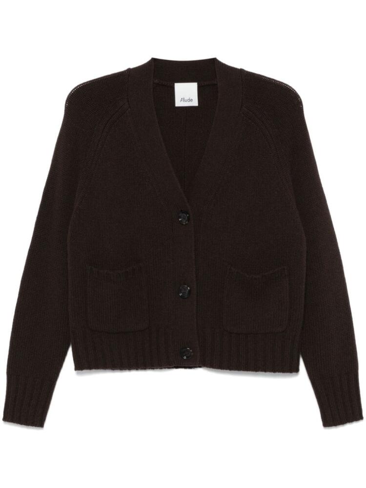 Allude fine-knit cardigan - Brown Cover