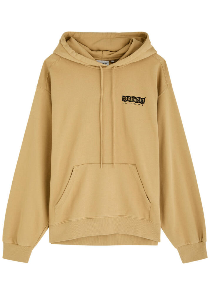 Carhartt Wip Stamp Hooded Cotton Sweatshirt - Sand Cover