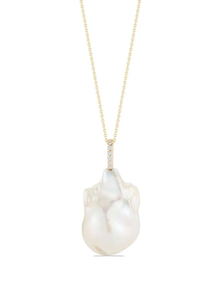 Mateo 14kt yellow-gold baroque pearl and diamond necklace Cover