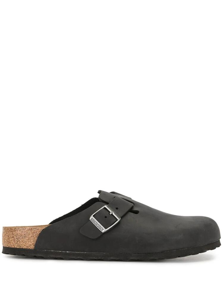 Birkenstock Boston side buckle slippers - Black Cover