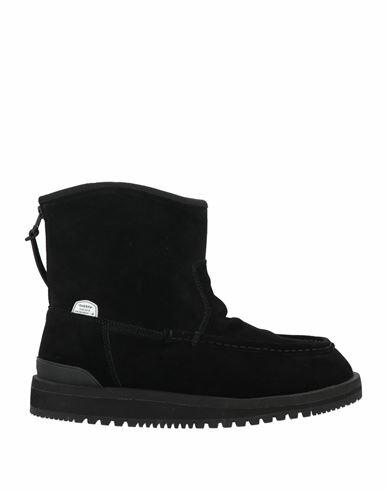 Suicoke Man Ankle boots Black Cow leather, Shearling Cover