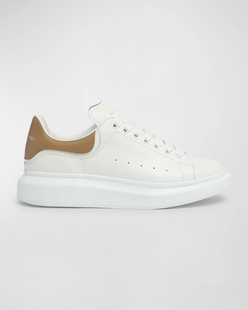 Alexander McQueen Men's Oversized Larry Leather Low-Top Sneakers Cover