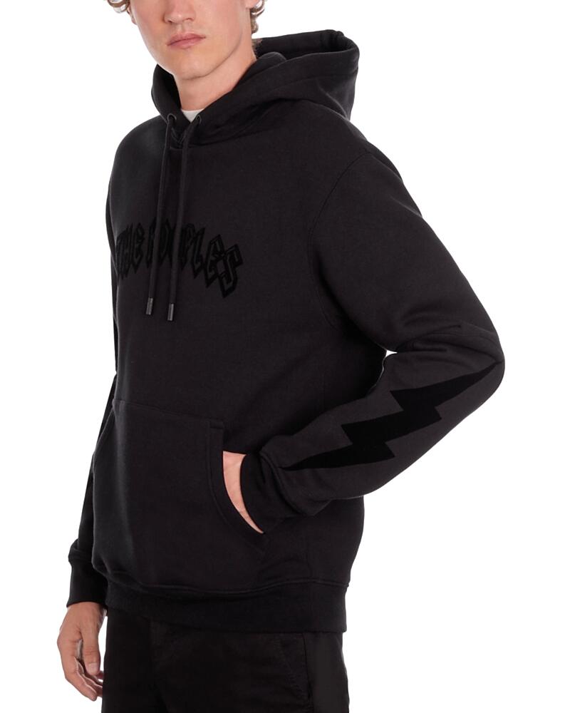 The Kooples Cotton Flocked Classic Fit Hoodie Cover