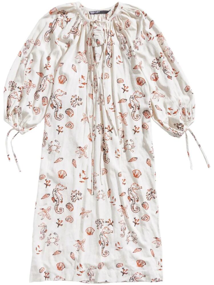 Bimba y Lola graphic print dress - White Cover