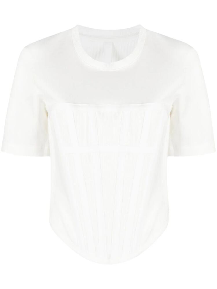 Dion Lee Corset organic cotton T-shirt - White Cover