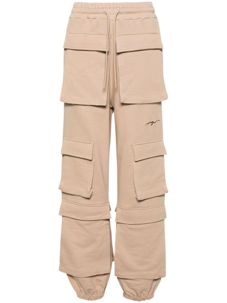 MSGM multi-pocket cotton track pants - Neutrals Cover