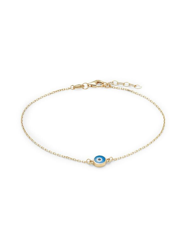 Saks Fifth Avenue Women's 14K Yellow Gold & Enamel Evil Eye Bracelet Cover