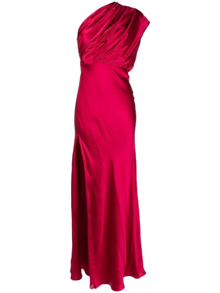 Michelle Mason asymmetric open-back gown - Red Cover